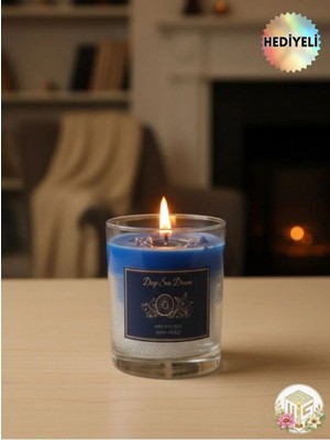 Deep Sea Dream Mum Dekoratif (Soya Wax, Jel Mum) Okyanus Kokulu