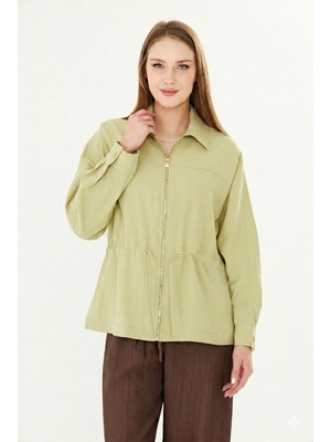 Pique NOVA KADIN MONT Fermuarlı Kadın Belden Oturtmalı Gömlek