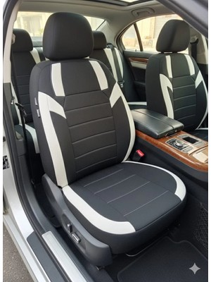 Mevas Monza Siyah Beyaz Serisi Volkswagen Polo Koltuk Kılıfı Tam Set