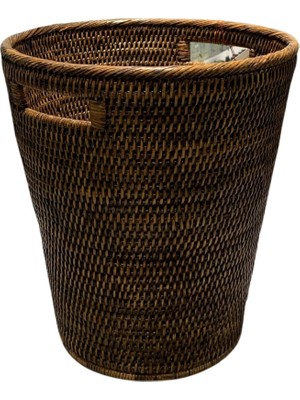 Hasır Atık Kağıt Kutusu Kahverengi