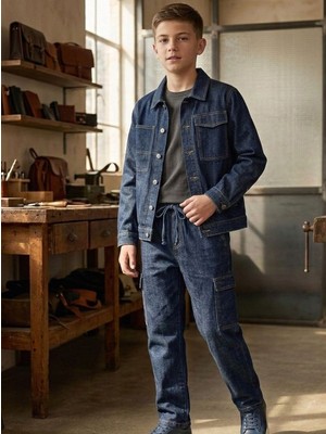 Ugly Duck 9-14 Yaş Arası Kot Ceket Pantolon Takım - Kot Mavisi