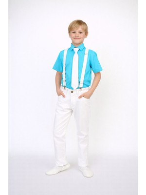 Dıgıl Kids Erkek Çocuk Takım Askı Papyon Gömlek Pantalon