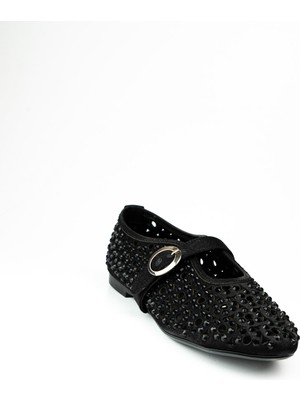 Babalı Miss Park Moda 867- 1 Kadın Bantlı Babet Siyah