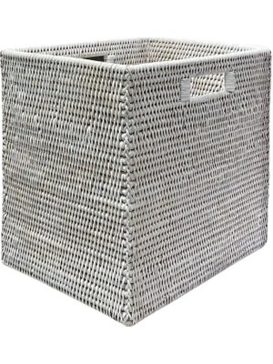 Baolgi Büyük Saklama Sepeti Beyaz 34x26x32 cm