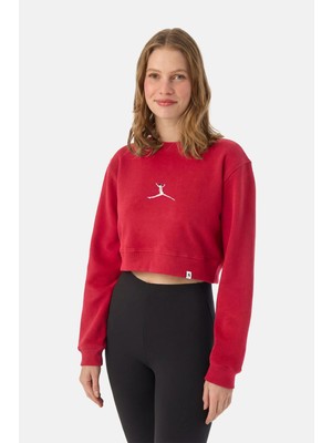 Reflect Studio Perfect 10 Supersoft Crop Sweatshirt - Bordo