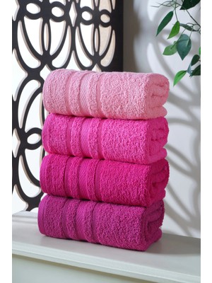 DNZGÜLCAN Lera 4'lü 50X90 Havlu Seti El Yüz Havlusu %100 Pamuk