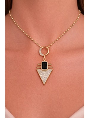 Xuping Geometrik Taşlı Kolye