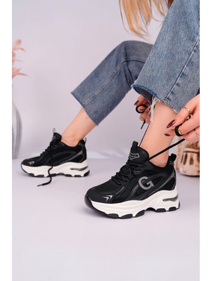 Guja Kadın Siyah Gizli Dolgu Taban Sneaker