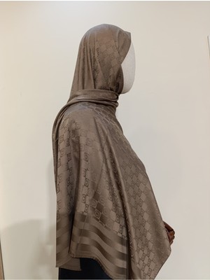 Esima Butik Kare Desen Özel Seri Ipeksi Dokulu Jakar Şal