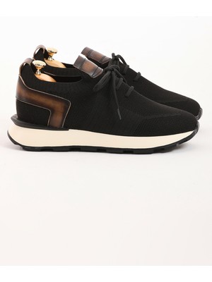 Faruk Balkanas Twain Model Hakiki Örme Triko Silikon Taban Sneaker Ayakkabı