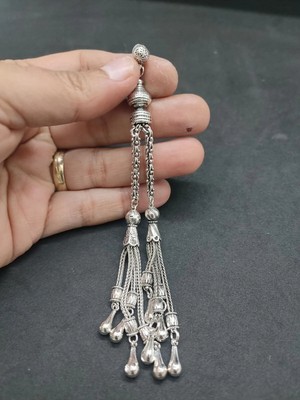 İskeçe Tesbih 475 Ayar Gümüş Tesbih Püskülü