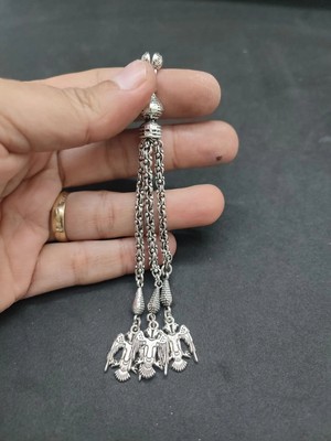 İskeçe Tesbih 475 Ayar Gümüş Tesbih Püskülü