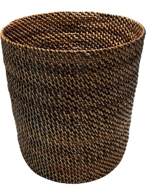 Baolgi Hasır Atık Kağıt Kutusu Kahverengi 23x23 cm