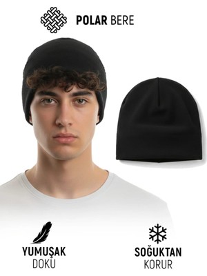 Qulothes Extra Kalın Termal Polar Soğuk Geçirmez Bere  Unisex Pamuklu Kışlık Şapka