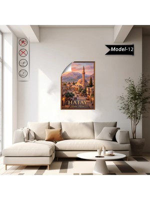 Akıllı Kağıt Türkiye Iller Tablo - Poster Hatay (Model-12)