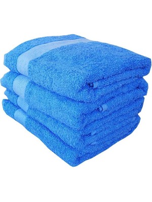 BYBOSS 4 Lü El Yüz %100 Pamuklu Havlu Seti Dry Mavi
