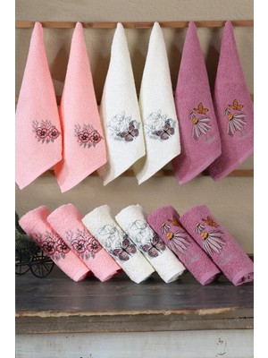 DNZGÜLCAN Mutfak Havlusu Seti 6'lı – %100 Pamuk El Havlusu | Yüz Havlusu – Çeyizlik