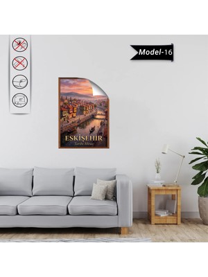 Akıllı Kağıt Türkiye Iller Tablo - Poster Eskişehir (Model-16)