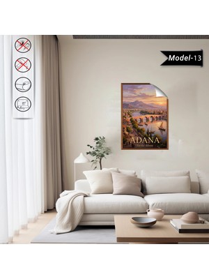 Akıllı Kağıt Türkiye Iller Tablo - Poster Adana (Model-13)