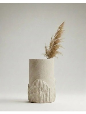 Smh Doğal Taş | Özel Tasarım Traverten Sanat Vazosu