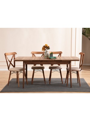 Eymense Cenova 4 Sandalyeli Mutfak Masa Takımı