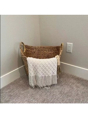 Su Sümbülü Büyük Boy Sepet & Çok Amaçlı Çamaşır, Battaniye ve Oda Düzenleyici Organizer