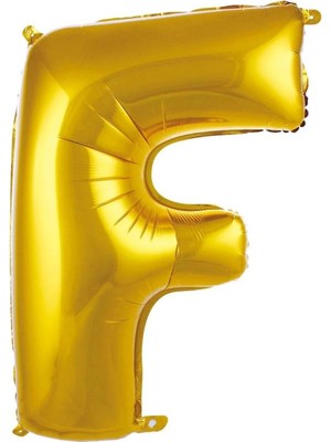 Best Parti Büyük Boy Gold Renk 100 cm F Harfi Folyo Balon