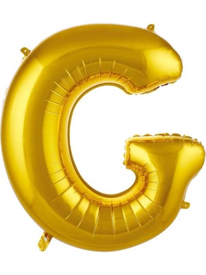 Bal10 Dünyası Büyük Boy Gold Renk 100 cm G Harfi Folyo Balon