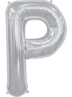 Best Parti Büyük Boy Gümüş Renk 100 cm P Harfi Folyo Balon