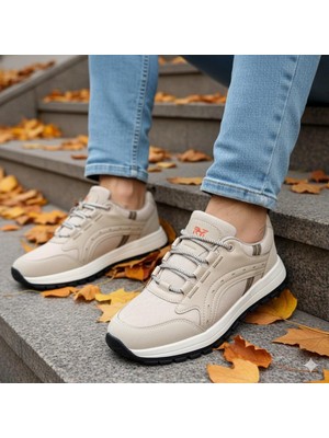 Homiro Erkek Kışlık Su Geçirmez Spor Ayakkabı- Bej