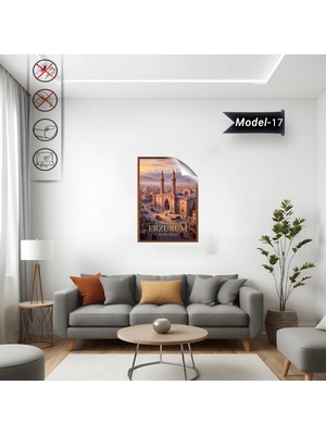 Akıllı Kağıt Türkiye Iller Tablo - Poster Erzurum (Model-17)