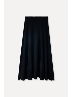 Beli Lastikli Kloş Midi Etek