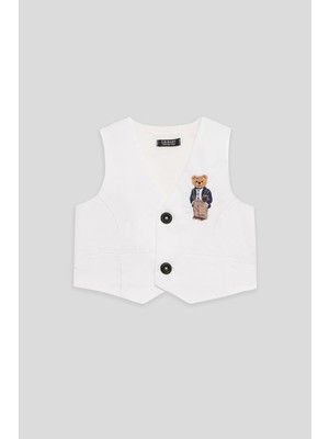 GB Baby Bg Store Erkek Bebek Beyaz Yelek