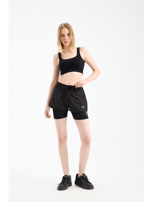 Win Moda Yeni Sezon Kadın Taytlı Sporcu Şortu Çift Katmanlı Koşu Pilates ve Yoga Için  Ideal Xs/2xl Beden Aralığı