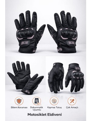 Motor Eldiveni Profesyonel Korumalı Dokunmatik Özelliği Motosiklet Eldiveni