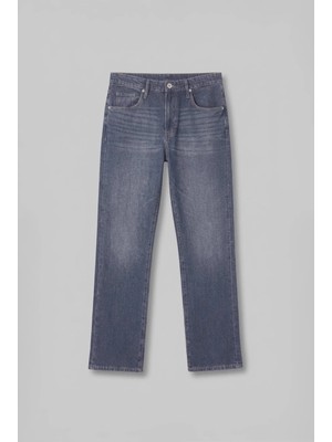 Abluka Online Erkek Regular Fit Yıkamalı Jean Pantolon Mavi