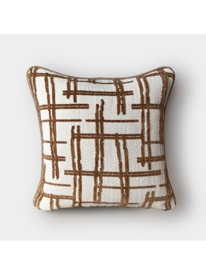 Lidoma Home "grid" Desenli Kırlent Kılıfı - 45X45 - Kiremit