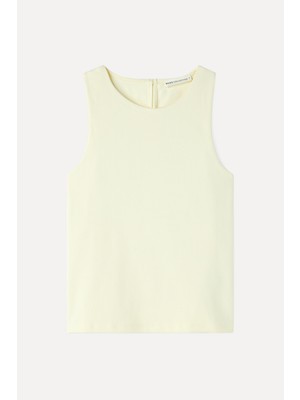 Fıtted Kolsuz Bisiklet Yaka Bluz