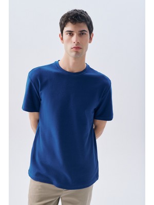 Loose Fıt Bisiklet Yaka T-Shırt