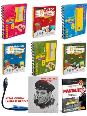 Çanta Yayınları 8 Sınıf Türkçe Matematik Fen Defter Serisi + Etkinlikli Beceri Temelli Yeni Nesil Sorular Mega Set