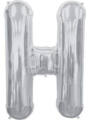 İstoç Parti Büyük Boy Gümüş Renk 100 cm H Harfi Folyo Balon