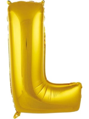 İstoç Parti Büyük Boy Gold Renk 100 cm L Harfi Folyo Balon