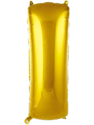 Rönesans Parti Büyük Boy Gold Renk 100 cm I Harfi Folyo Balon