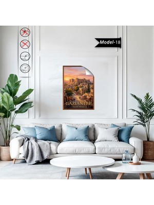 Akıllı Kağıt Türkiye Iller Tablo - Poster Gaziantep (Model-18)