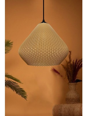 Decory Gruis Koyu Hasır Renk Mesh Yüzey Avize Pinterest TarzıTekli Sarkıt Avize (Bioplastik)