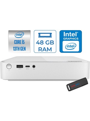 Lenovo Ideacentre Mini 01IRH8 Intel Core I5-13420H 4.6ghz 48GB 2tb SSD Intel® UHD Graphics Gpu WIN11HOME Mini Masaüstübilgisayar 90W2009TTKH19+ZETTAUSBBELLEK