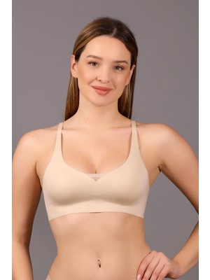 NEWBRA LINGERIE Kadın Desteksiz B Cup Balensiz Dikişsiz Lazer Çıkarılabilir Pedli Sütyen, 336110