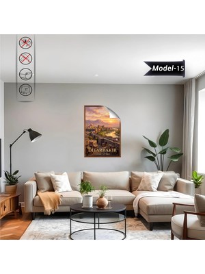Akıllı Kağıt Türkiye Iller Tablo - Poster Diyarbakır (Model-15)