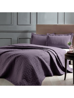 Taç Glory Çift Kişilik Yatak Örtüsü Seti Mürdüm