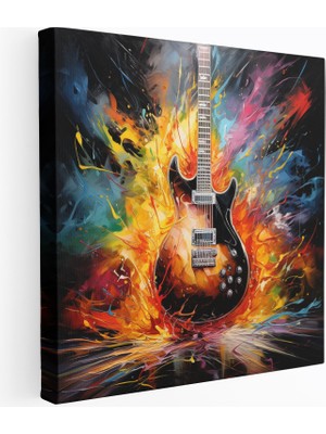 Popcas Soyut Resim Müzik Teması Kanvas Tablo